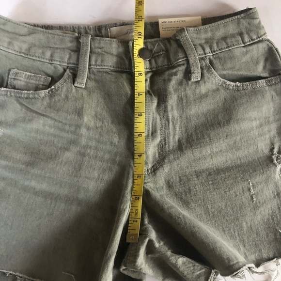 Universal Thread High Rise Vintage Midi Distress Stretch Raw Hem Shorts Sz 2/26 - Picture 7 of 12